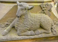 Christ represented as the Lamb of God Source: http://www.flickr.com/photos/atoach/3277326268/