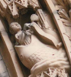 Jonah and the whale at Dom St. Peter in Worms, Germany via Wikimedia CC Jonah and the whale at Dom St. Peter in Worms, Germany via Wikimedia CC
