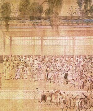 Candidates for Confucian civil service examinations awaiting results: Public Domain