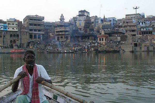 Man in Boat in the Ganges