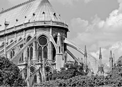 Flying buttresses on the Notre Dame cathedral in Paris Source: http://www.flickr.com/photos/riverap1/3627805350/