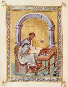 tenth-century Byzantine depiction of Luke