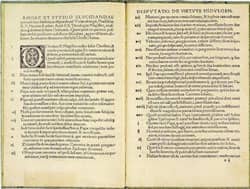 first pages of the 95 theses, printed in Latin Source: Public Domain