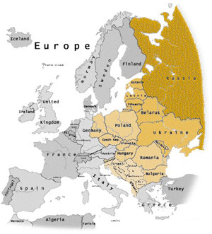 map of modern nations which were areas formerly involved in the Byzantine mission to the Slavs Source: Public Domain