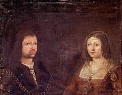 Wedding portrait of King Ferdinand II of Aragón and Queen Isabella of Castile Source: Public Domain