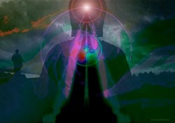 An artist’s rendition of the abstract notion of samara, or rebirth