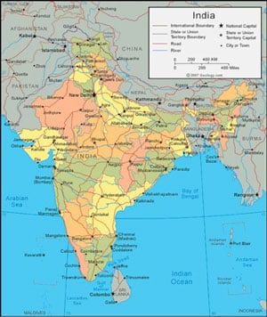 map of India