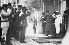 Departure of Mehmed VI, last Sultan of the Ottoman Empire, 1922. Source: Public Domain