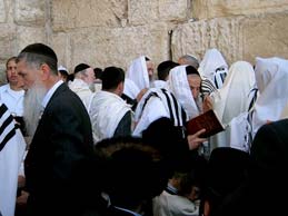 Title: Orthodox Jewish men praying in a segregated manner (Western Wall in Jerusalem) Source: http://www.flickr.com/photos/andydr/3442861552/