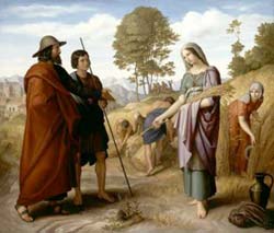 Ruth and Boaz meet Source: http://en.wikipedia.org/wiki/File:Julius_Schnorr_von_Carolsfeld-_Ruth_im_Feld_des_Boaz.jpg
