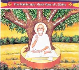 Photo: The Five Great Vows of a Jain Ascetic -- Courtesy: Sanjay Surana of Shree Diwakar Prakashan, Wikipedia C.C.